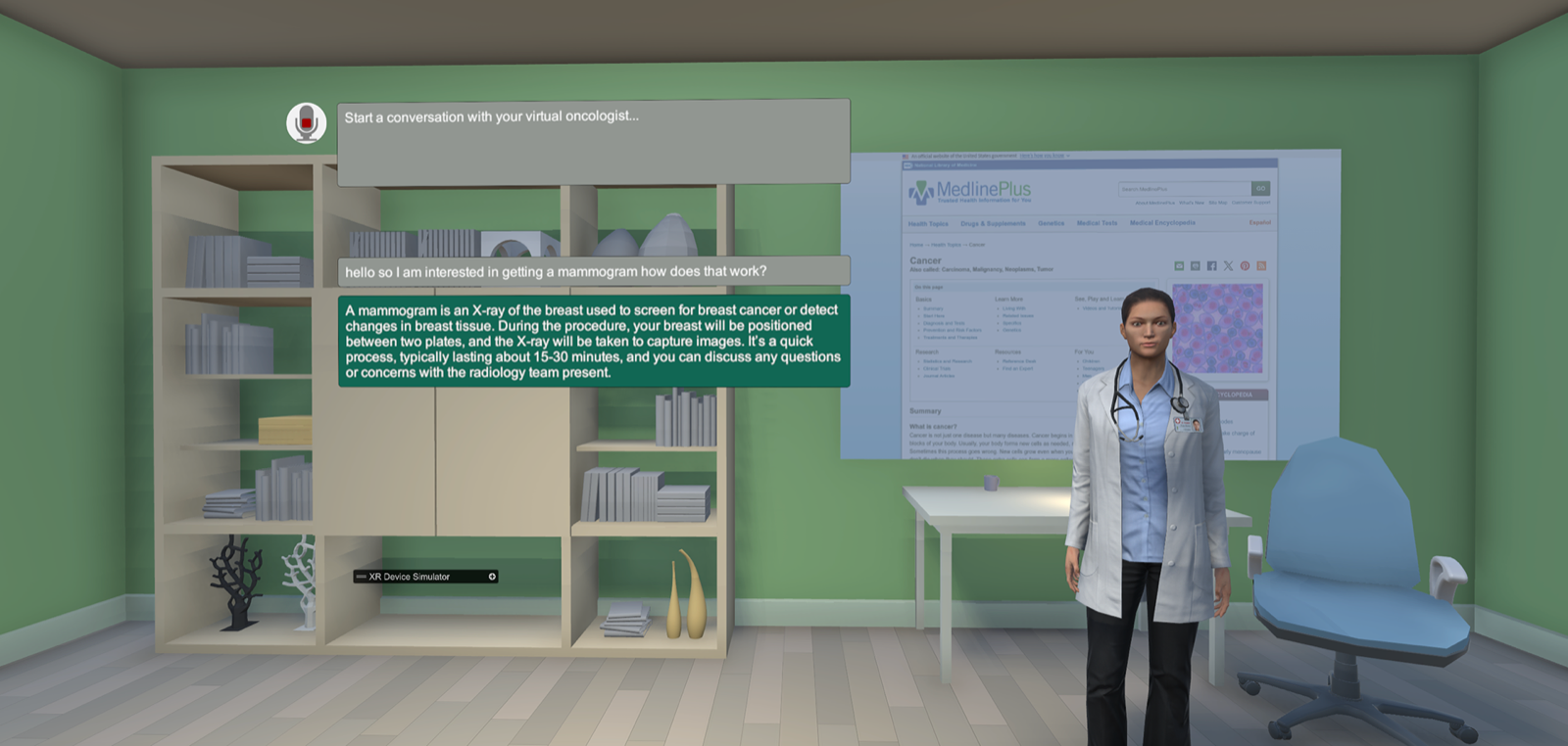 LLM-backed VR Doctors